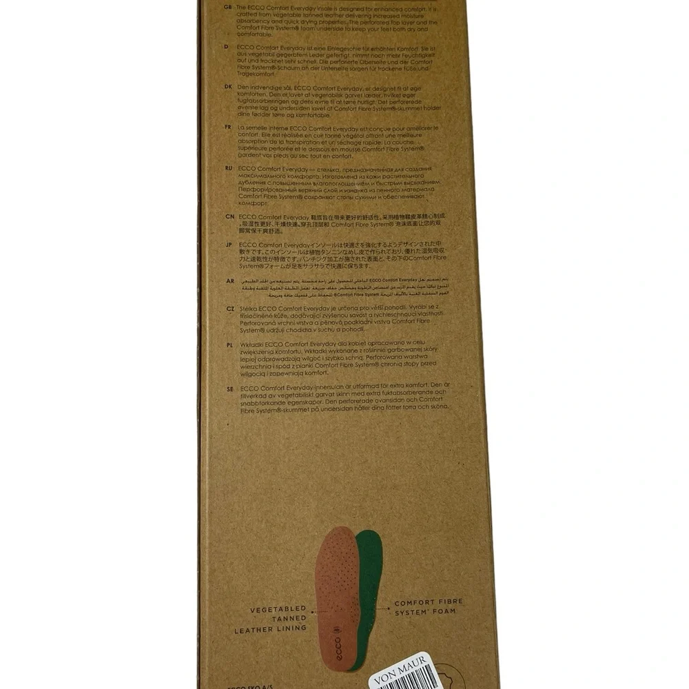 Ecco mens everyday insoles size 41 (8) - Picture 3 of 3